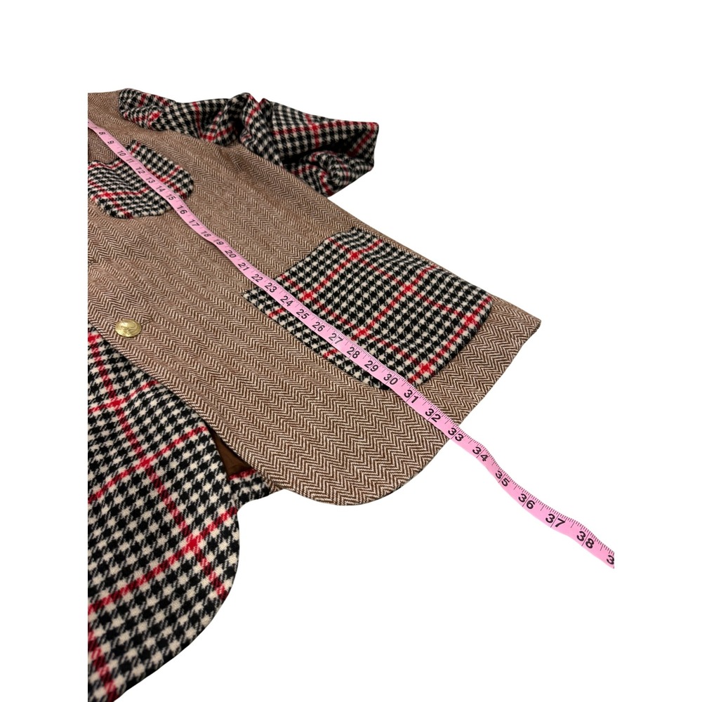 Rowing Blazers x Target Mens Patchwork Suit XL Herringbone Plaid Brown Red 2pc - Picture 6 of 15